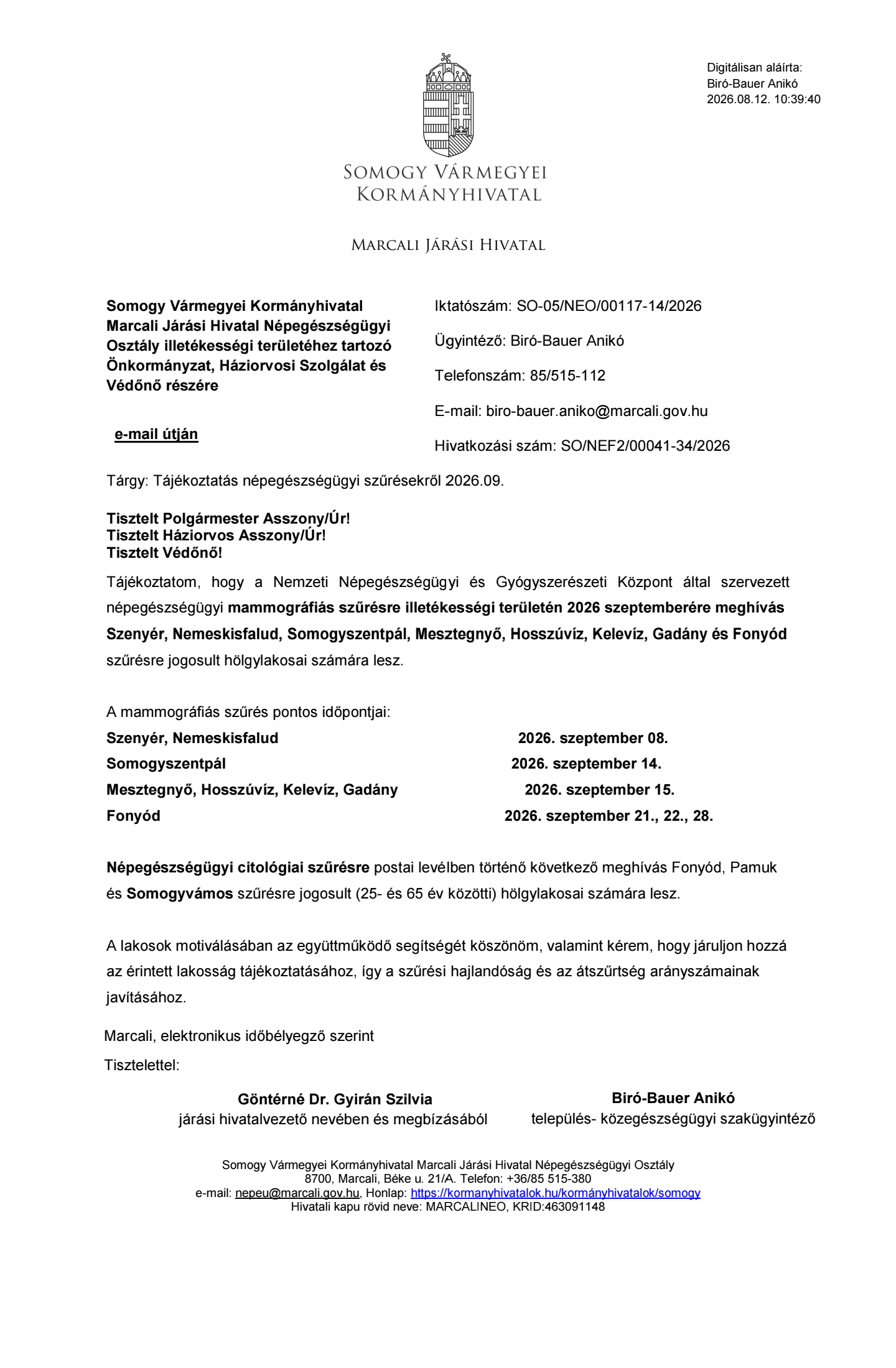 SO 05 NEO 00117 14 2026 Tájékoztatás Népegészségü 260813 094730 1