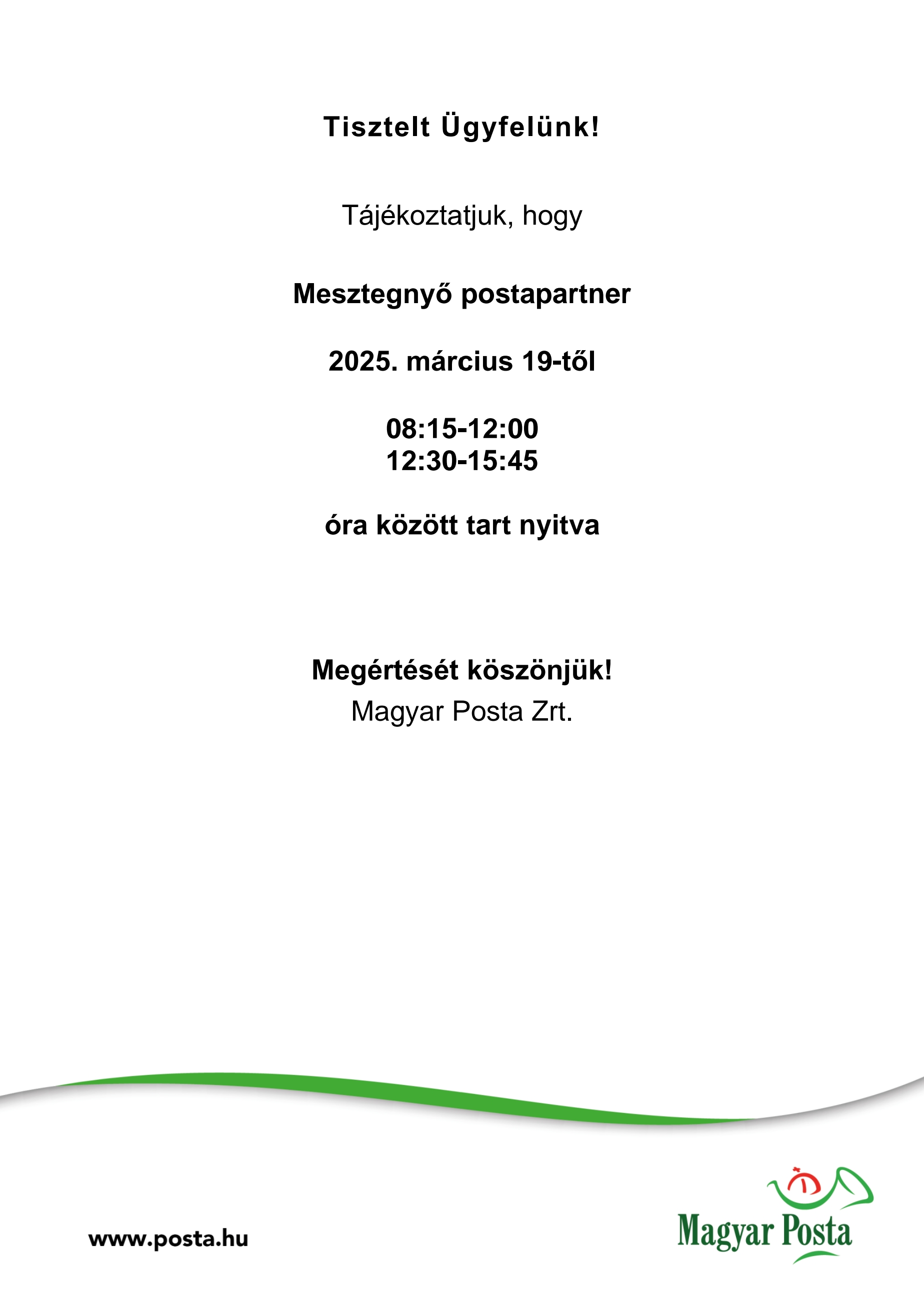 Mesztegnyő posta